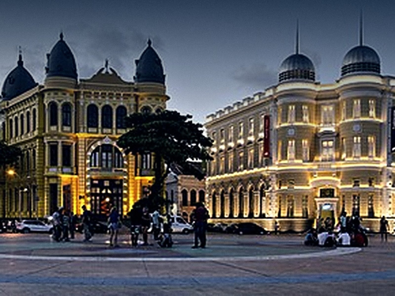 Bairro do Recife à noite (imagem de demonstração)